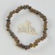 Amber bracelet 18cm with raw green color